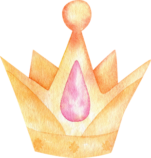 Watercolor royal illustration, crown