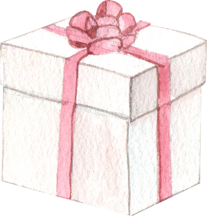 Watercolor Gift Illustration
