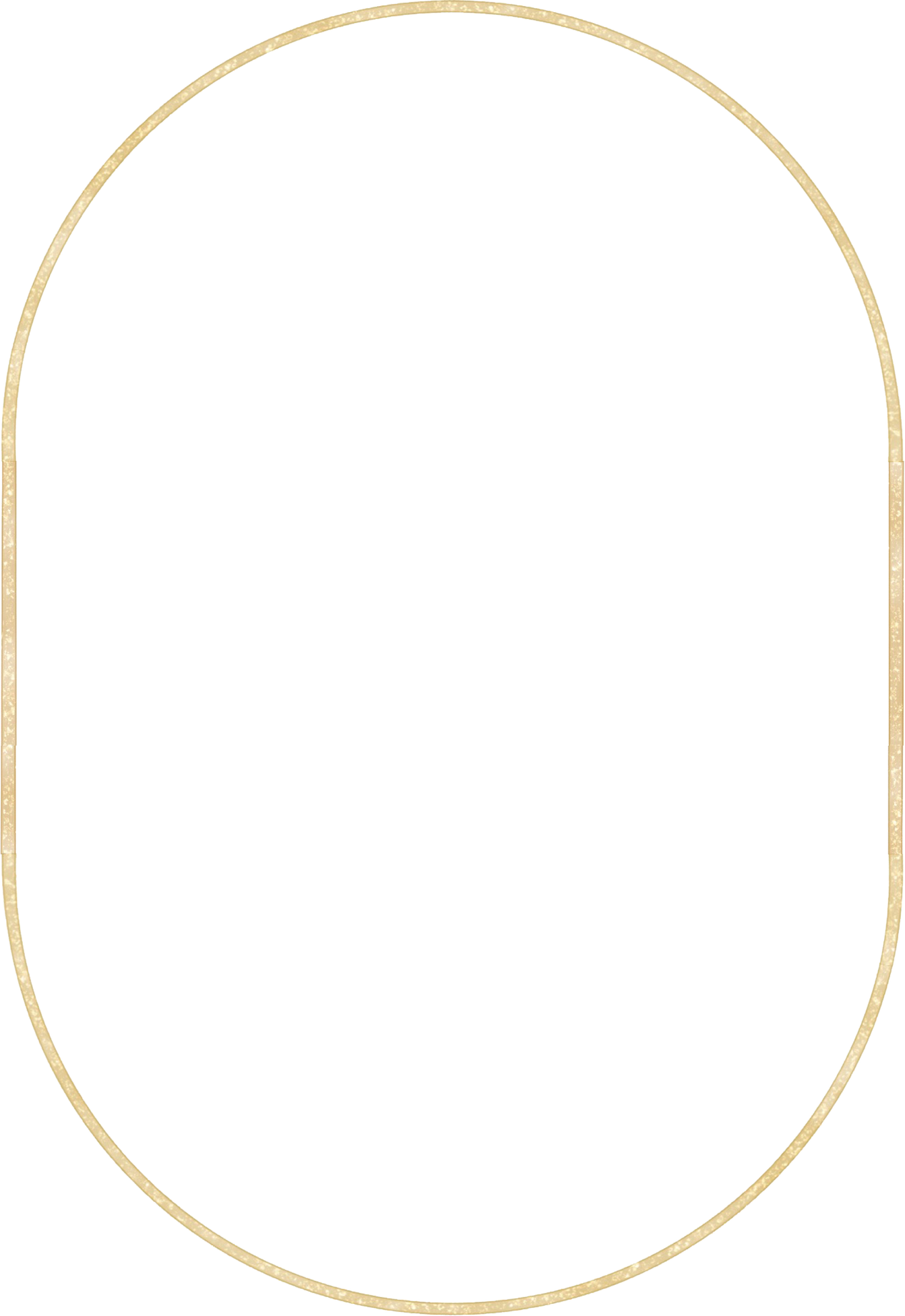 gold glitter oval frame
