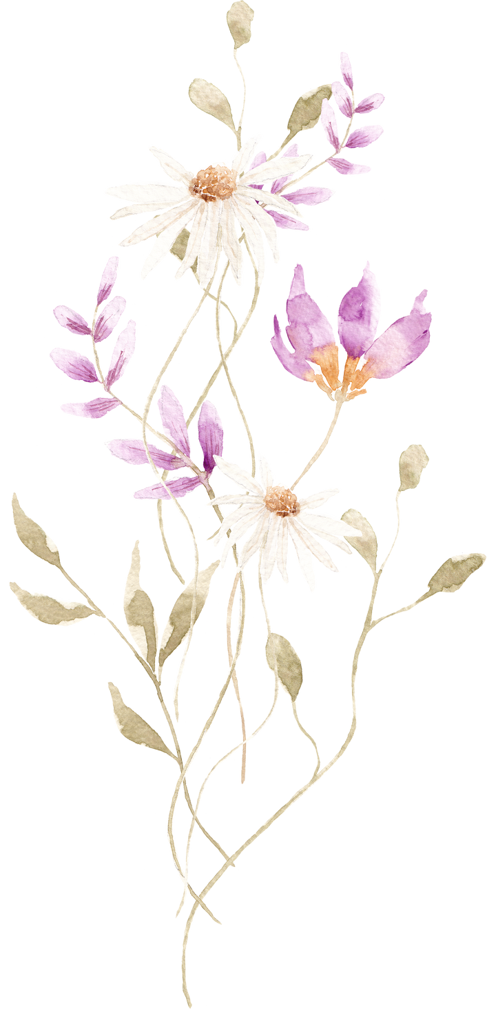 Watercolor Wildflowers Bouquet