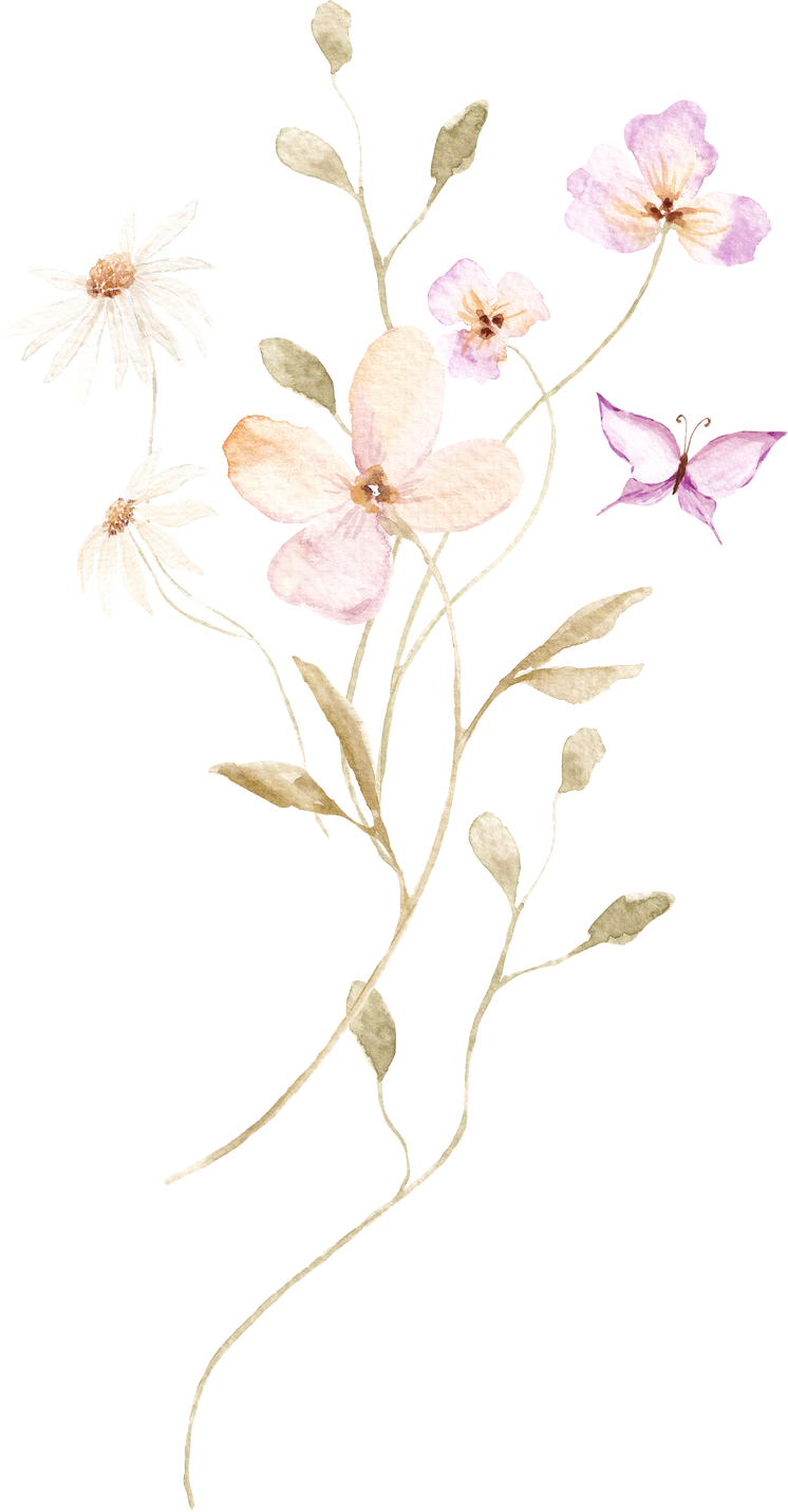 Watercolor Wildflowers Bouquet