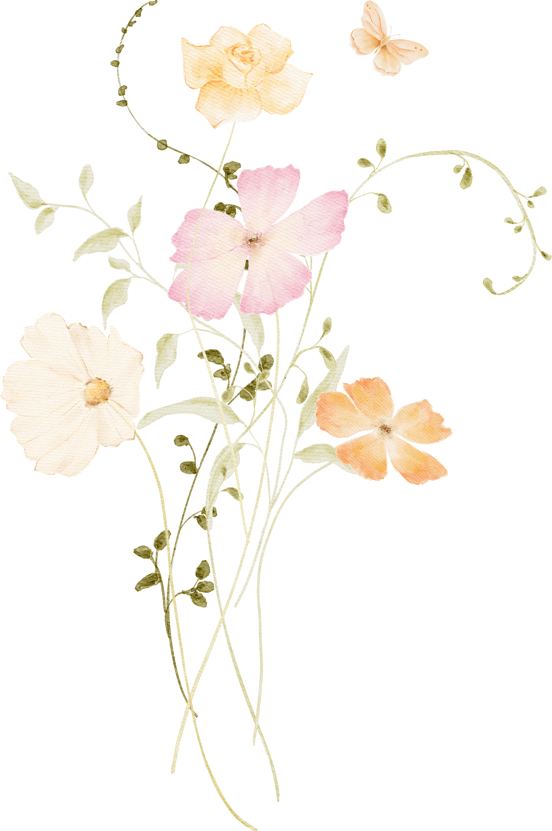 Watercolor Wildflowers Bouquet
